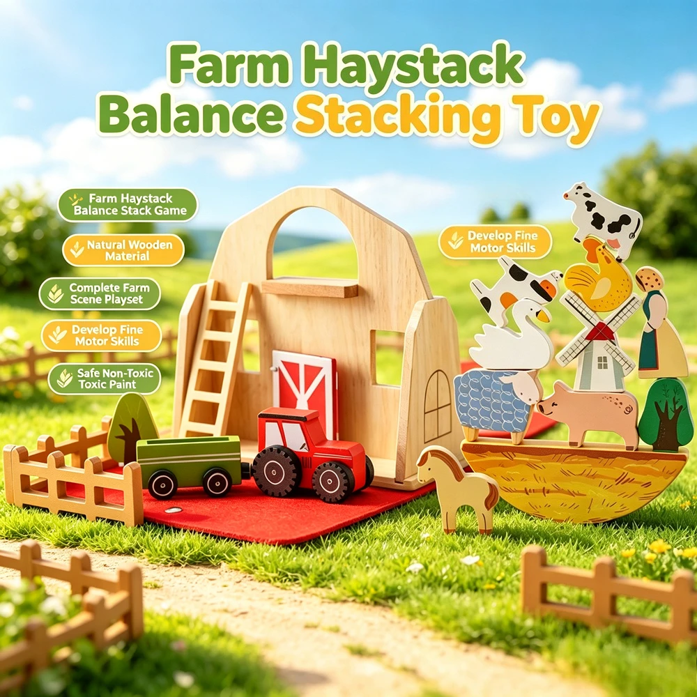 Wooden Farm Barn Stacking Toy Detachable Assemble Building Blocks Early Educational Learning Playset Ideal Birthday Gift
Wooden Farm Barn Stacking Toy Detachable Assemble Building Blocks Early Educational Learning Playset Ideal Birthday Gift