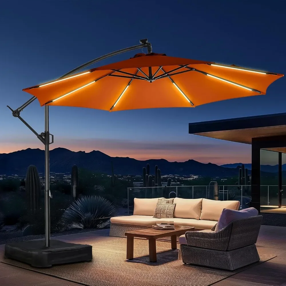 10ft Solar Lights Offset Cantilever Patio Umbrella Light and Base, LED Lighted Offset Hanging Patio Outdoor Market Umbrella.
10ft Solar Lights Offset Cantilever Patio Umbrella Light and Base, LED Lighted Offset Hanging Patio Outdoor Market Umbrella.