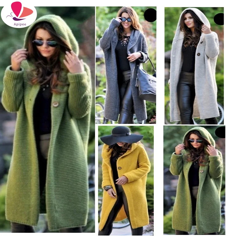Long Cardigan Women Sweater Autumn Winter Bat Sleeve Knitted Sweater Jacket Loose Ladies Sweaters Coat
Long Cardigan Women Sweater Autumn Winter Bat Sleeve Knitted Sweater Jacket Loose Ladies Sweaters Coat