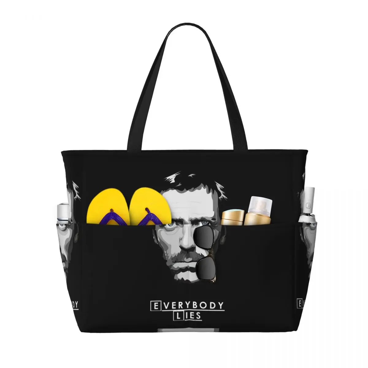 House MD Everybody Lies Beach Tote Bag Sport Gym Yoga Duffle Large Tote Bag Women Travel Bag Fitness bag
House MD Everybody Lies Beach Tote Bag Sport Gym Yoga Duffle Large Tote Bag Women Travel Bag Fitness bag