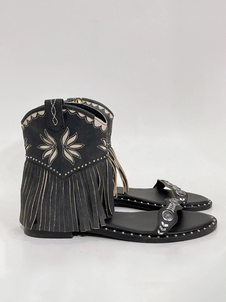 2026 New Bohemian Roman Style Embroidered Side Zipper Tassel Fashion Sandals High Heel Open Toe Booties Women's Shoes
2026 New Bohemian Roman Style Embroidered Side Zipper Tassel Fashion Sandals High Heel Open Toe Booties Women's Shoes