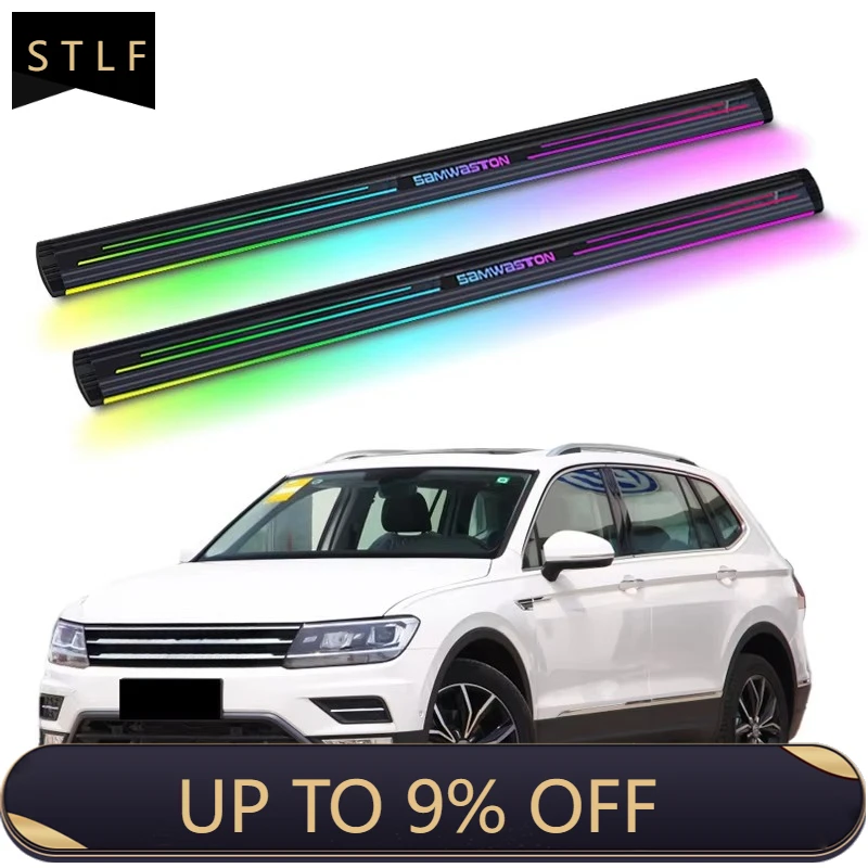 Electric Running Boards Retractable Aluminum Alloy LED Lights For VW Tiguan L 2017+ SUV Side Steps with Carry Bag
Electric Running Boards Retractable Aluminum Alloy LED Lights For VW Tiguan L 2017+ SUV Side Steps with Carry Bag