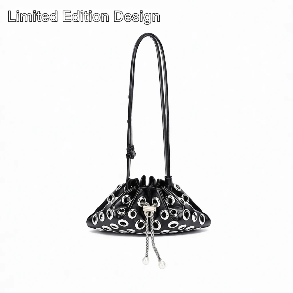 Мини-сумка через плечо на шнурке, женская модная кожаная сумка с металлическим кольцом, милая сумка через плечо с жемчужной кисточкой для ежедневного использования
Мини-сумка через плечо на шнурке, женская модная кожаная сумка с металлическим кольцом, милая сумка через плечо с жемчужной кисточкой для ежедневного использования