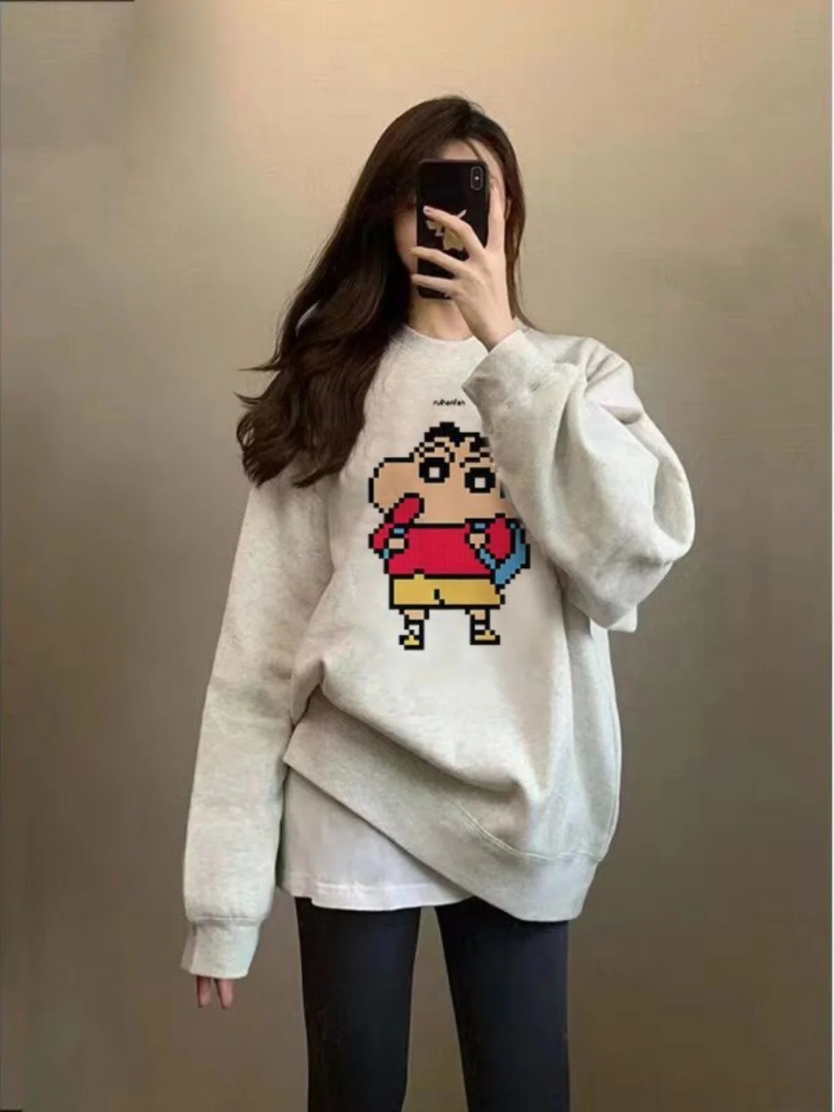 Gray White Fleece Lined Sweatshirt Women's Autumn Winter New American Design Loose round Neck Long Sleeve Ins Fashion Top
Gray White Fleece Lined Sweatshirt Women's Autumn Winter New American Design Loose round Neck Long Sleeve Ins Fashion Top