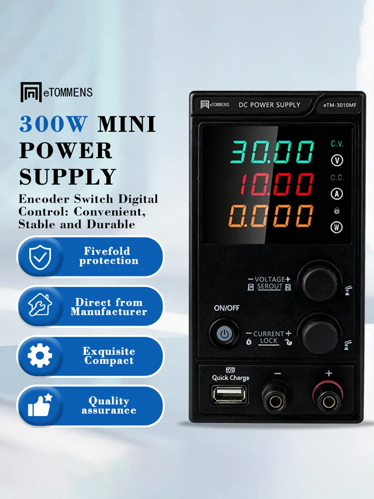DC Adjustable Voltage Regulator Bench Switching Power SupplyLaboratory Power Supply 30V 60V 120V Preset Current ON/OFF
DC Adjustable Voltage Regulator Bench Switching Power SupplyLaboratory Power Supply 30V 60V 120V Preset Current ON/OFF