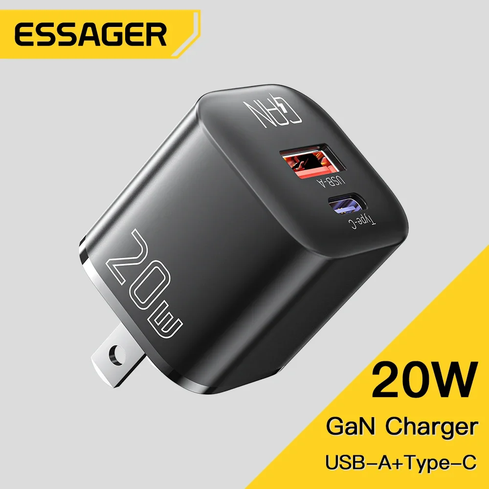 Essager 20W GaN PD USB C Charger for iPhone 14 13 12 11 Pro Max mini SE Phone QC3.0 PD 3.0 USB Type C Fast Charging for iPad Air
Essager 20W GaN PD USB C Charger for iPhone 14 13 12 11 Pro Max mini SE Phone QC3.0 PD 3.0 USB Type C Fast Charging for iPad Air