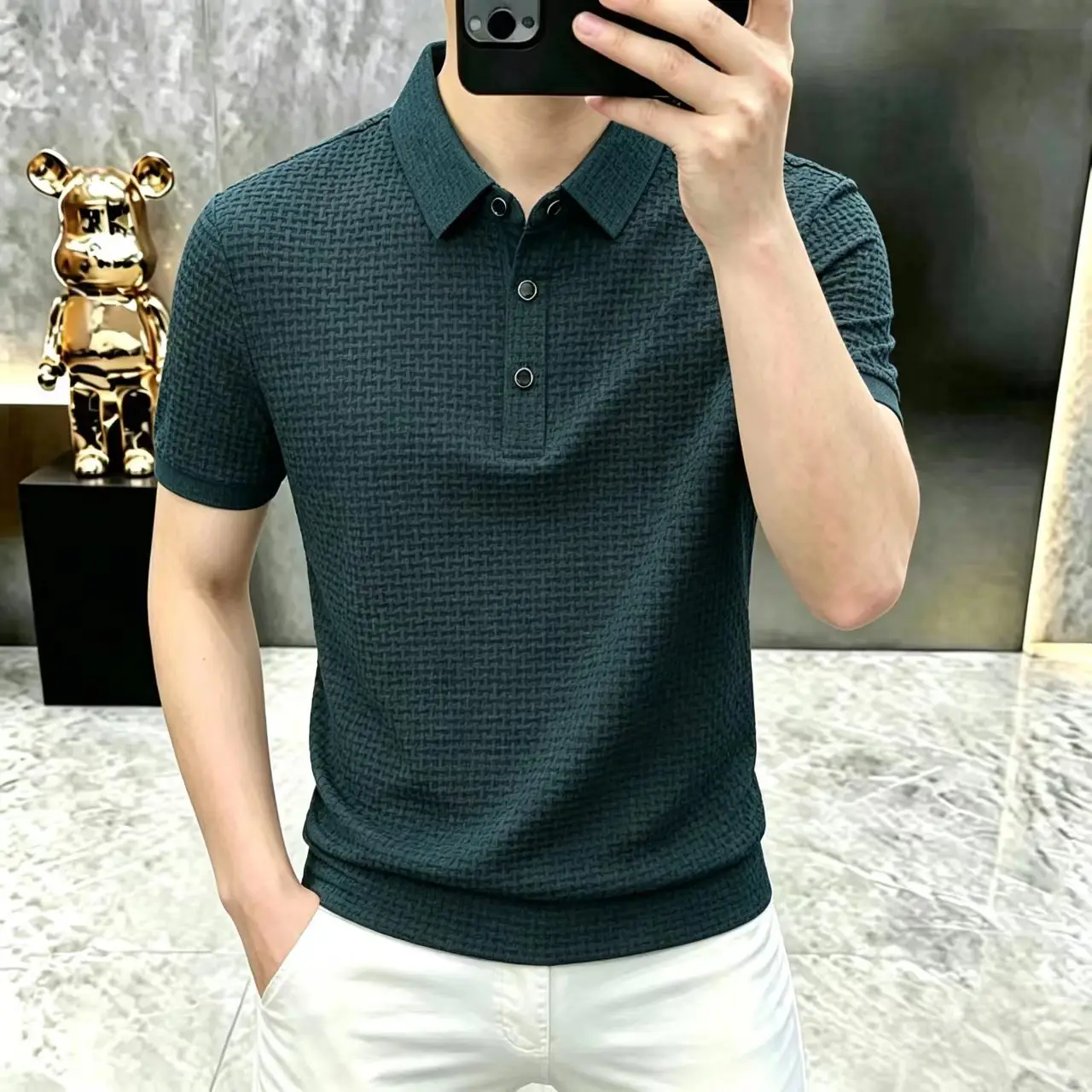 2026 Summer New Style Men's Fashion Casual Short-Sleeved Polo Shirt with Collarless Round Neck Men's Clothing
2026 Summer New Style Men's Fashion Casual Short-Sleeved Polo Shirt with Collarless Round Neck Men's Clothing