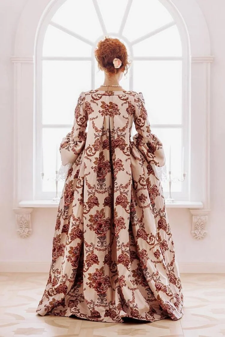 Medieval Robe a la Francaise 18th Century Royal Court Rococo Floral Sack Back Bustle Dress Colonial Georgian Masquerade Gown
Medieval Robe a la Francaise 18th Century Royal Court Rococo Floral Sack Back Bustle Dress Colonial Georgian Masquerade Gown