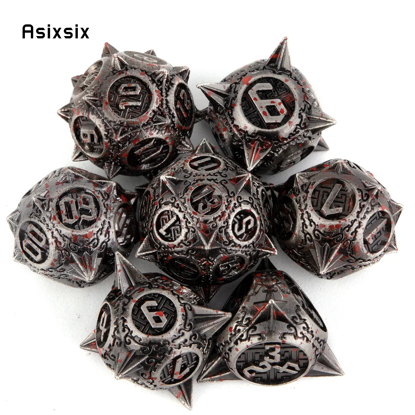 7 Pcs Silver Red Meteor Hammer Metal DicePerfect For Rpgs, Board Games, And Card Games.Dice For Games, Dnd Dice Set
7 Pcs Silver Red Meteor Hammer Metal DicePerfect For Rpgs, Board Games, And Card Games.Dice For Games, Dnd Dice Set