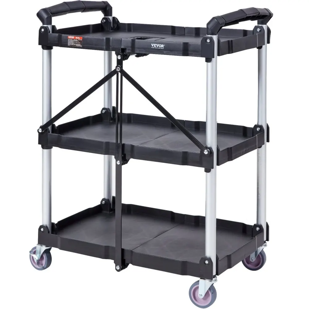 Foldable 3-Shelf 165LBS Plastic Cart:Lockable Wheels,Ergonomic Handle,Portable(25.6x15.4x32.8in)
Foldable 3-Shelf 165LBS Plastic Cart:Lockable Wheels,Ergonomic Handle,Portable(25.6x15.4x32.8in)