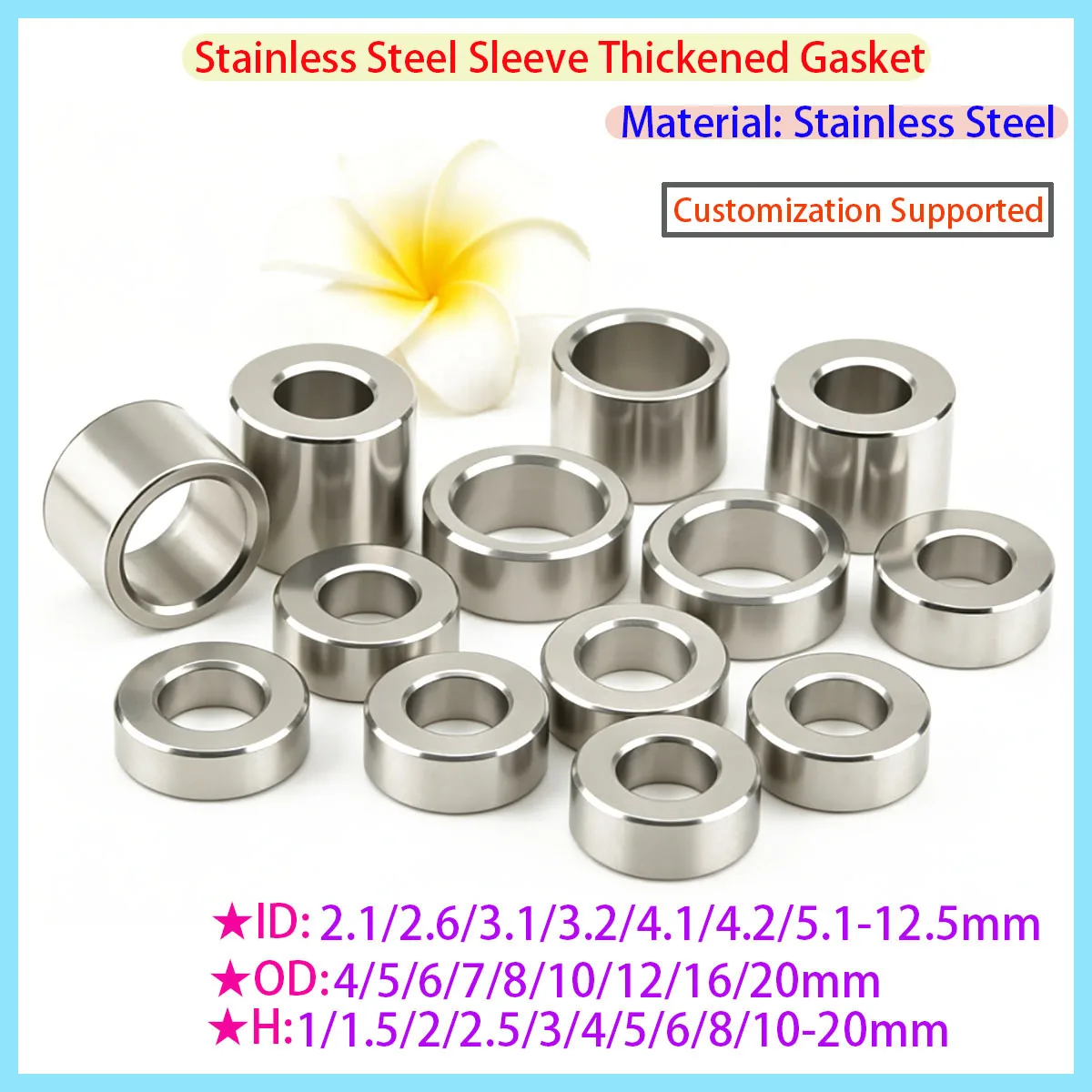 Stainless Steel Non Threaded Liner Gasket, Circular Hollow Spacer Gasket M10 M12 Length 1 2 3 4 5 6 8 10 12 16 20mm
Stainless Steel Non Threaded Liner Gasket, Circular Hollow Spacer Gasket M10 M12 Length 1 2 3 4 5 6 8 10 12 16 20mm