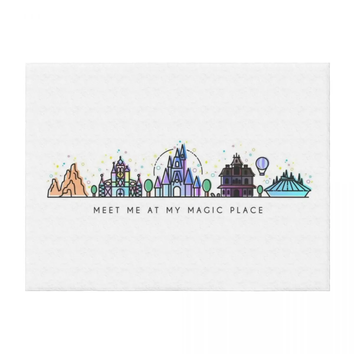 Meet me at my Magic Place. Happiest Place on Earth. Theme Park Skyline. Florida, Paris, California. Throw Blanket Soft Blankets
Meet me at my Magic Place. Happiest Place on Earth. Theme Park Skyline. Florida, Paris, California. Throw Blanket Soft Blankets