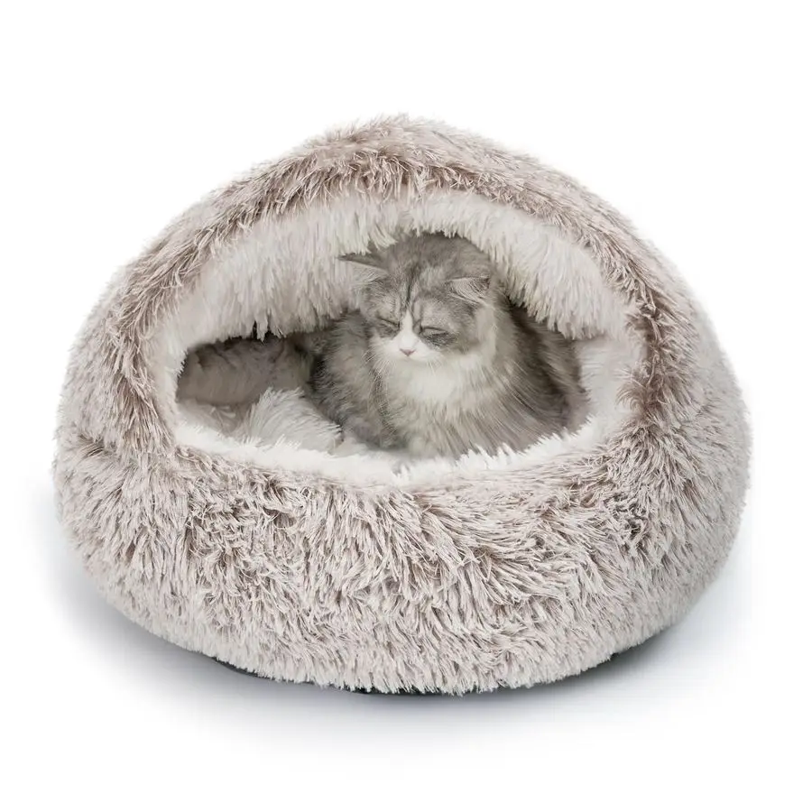 Plush Hooded Cat Bed, Calming Nest, SelfWarming Cave, Cozy Pod for Indoor Cats or Small Dogs, Removable Washable Cove With NonS
Plush Hooded Cat Bed, Calming Nest, SelfWarming Cave, Cozy Pod for Indoor Cats or Small Dogs, Removable Washable Cove With NonS