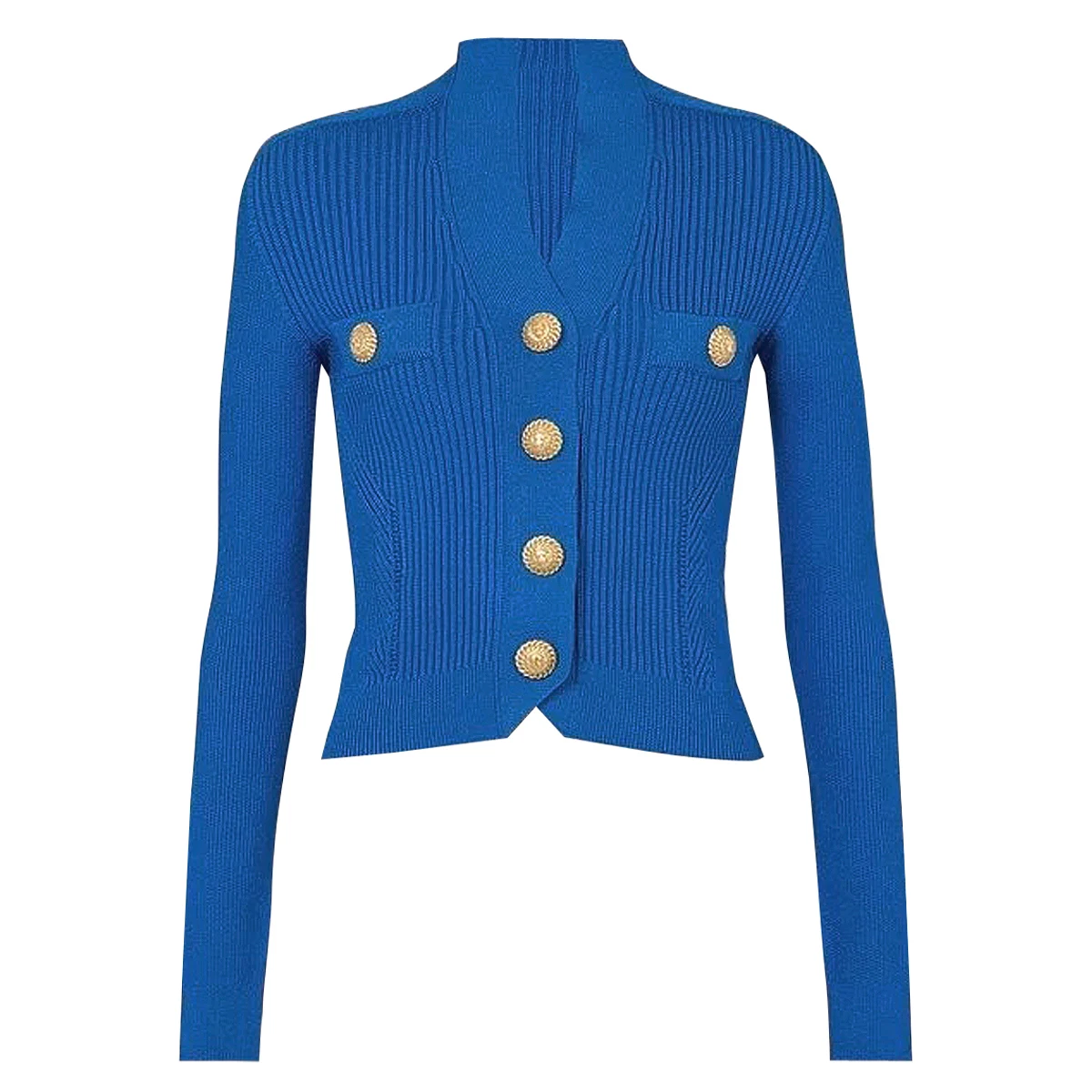 High Quality Autumn New Style Fashionable Elastic Knitted Button Up Collar Long Sleeved Slim Fit Women's Cardigan Jacket
High Quality Autumn New Style Fashionable Elastic Knitted Button Up Collar Long Sleeved Slim Fit Women's Cardigan Jacket