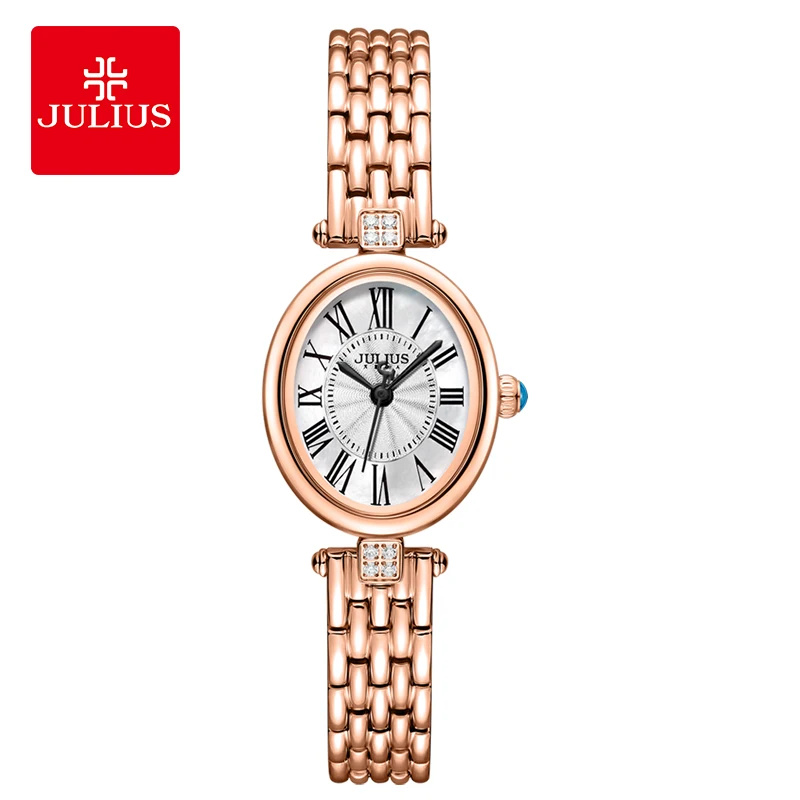 Julius 2025 New Retro Small Cocoa Egg Shaped Watch Luxury Rose Gold Waterproof Women's Watch Gifts for Woman 1524
Julius 2025 New Retro Small Cocoa Egg Shaped Watch Luxury Rose Gold Waterproof Women's Watch Gifts for Woman 1524