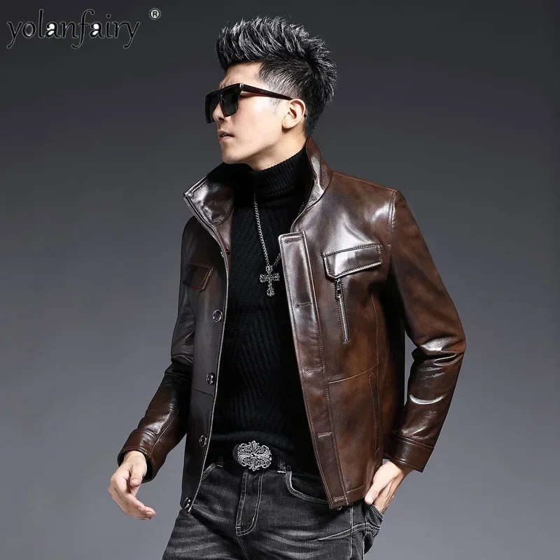 Men's Genuine Leather Jackets Fashion Motorcycle Jacket Natural Sheepskin Coat Male Leather Jacket Spring Autumn Clothes 2024
Men's Genuine Leather Jackets Fashion Motorcycle Jacket Natural Sheepskin Coat Male Leather Jacket Spring Autumn Clothes 2024