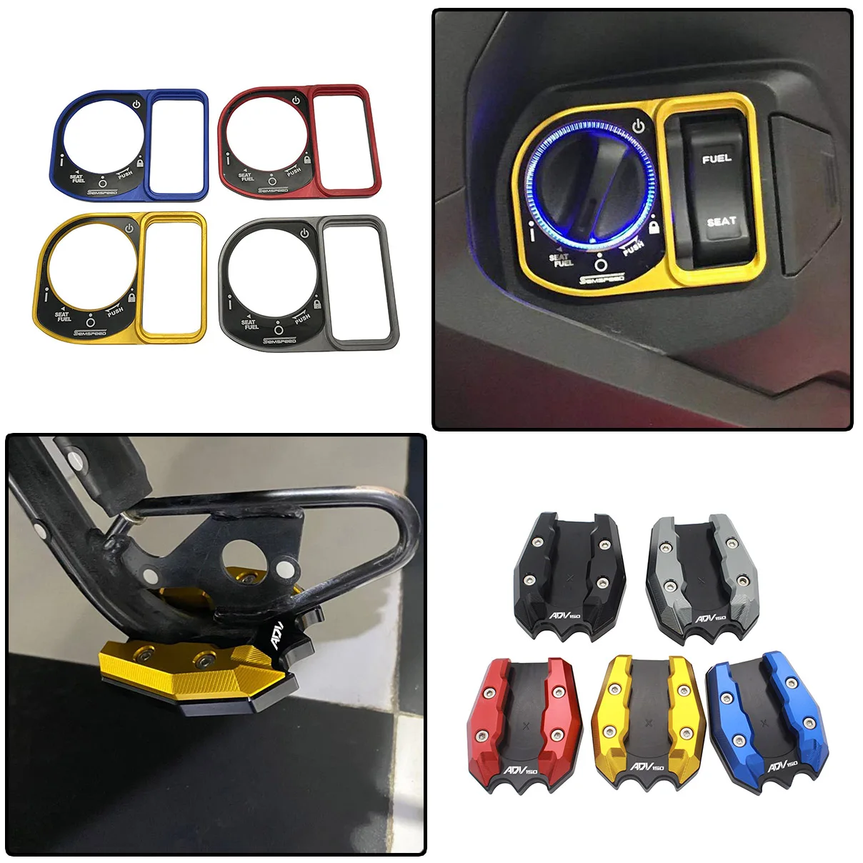 SEMSPEED для ADV150 ADV 150 2019 2020, мотоциклетный переключатель с ЧПУ, электрический дверной замок, крышка для ног, боковая подставка, защитный комплект, аксессуары
SEMSPEED для ADV150 ADV 150 2019 2020, мотоциклетный переключатель с ЧПУ, электрический дверной замок, крышка для ног, боковая подставка, защитный комплект, аксессуары