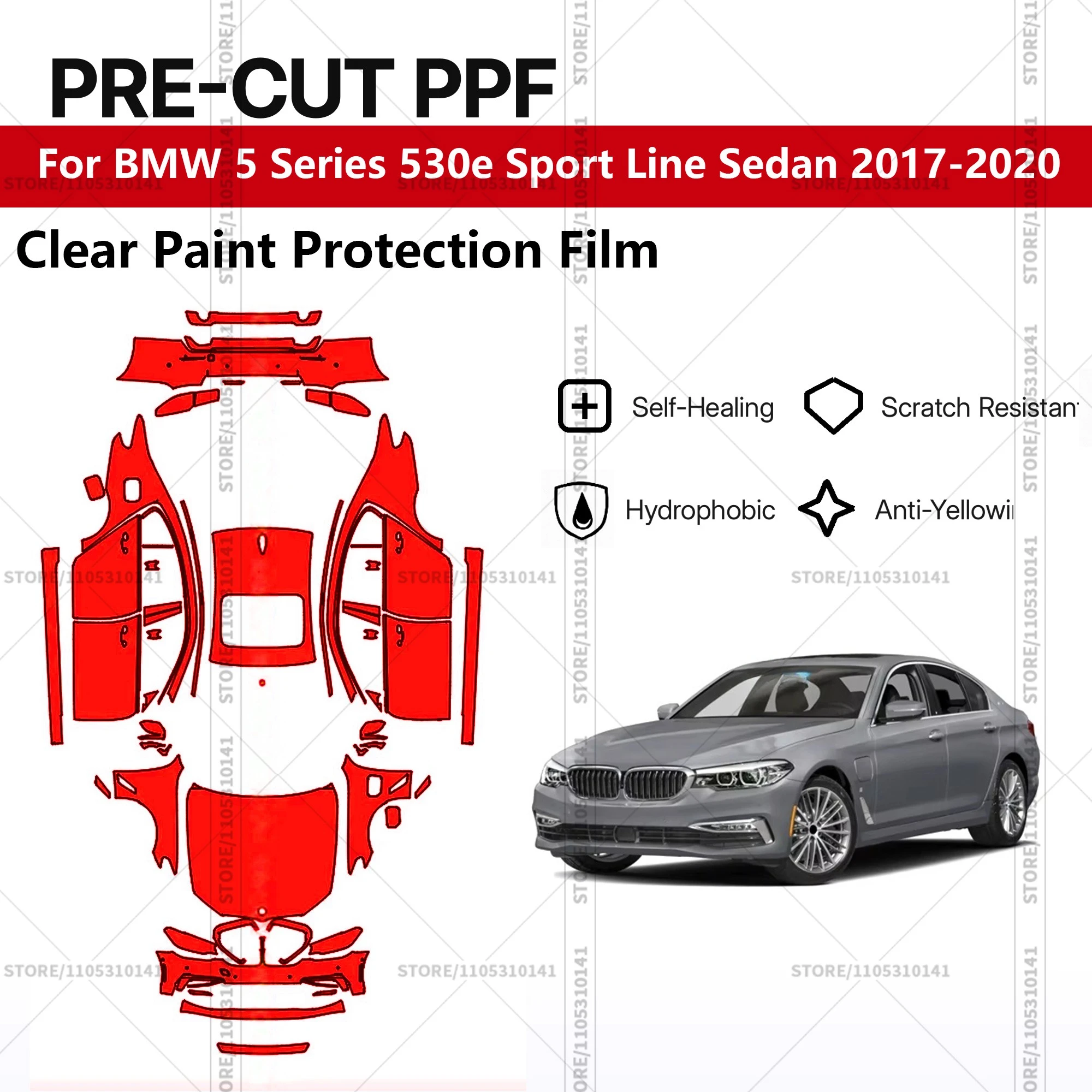 Предварительно нарезанная защитная пленка PPF, прозрачная автомобильная пленка для BMW 5 серии 530e Sport Line Sedan 2017-2020
Предварительно нарезанная защитная пленка PPF, прозрачная автомобильная пленка для BMW 5 серии 530e Sport Line Sedan 2017-2020