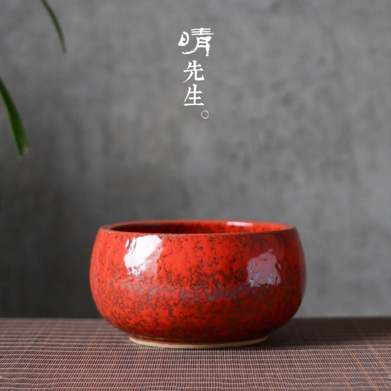 Retro Tea Wash Large Taiwan Handmade Kiln to Red Ceramic Dou Jianshui Water Wash Water Gone Water Prescription Tea Ceremony Matc
Retro Tea Wash Large Taiwan Handmade Kiln to Red Ceramic Dou Jianshui Water Wash Water Gone Water Prescription Tea Ceremony Matc