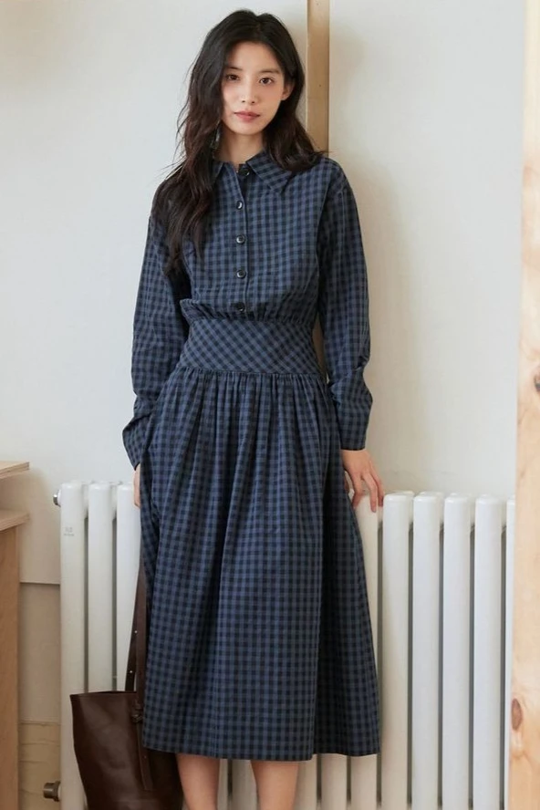 2026 Spring/Summer New Women's Dress Loose Commuter Shirt Checkered A-line Skirt
2026 Spring/Summer New Women's Dress Loose Commuter Shirt Checkered A-line Skirt