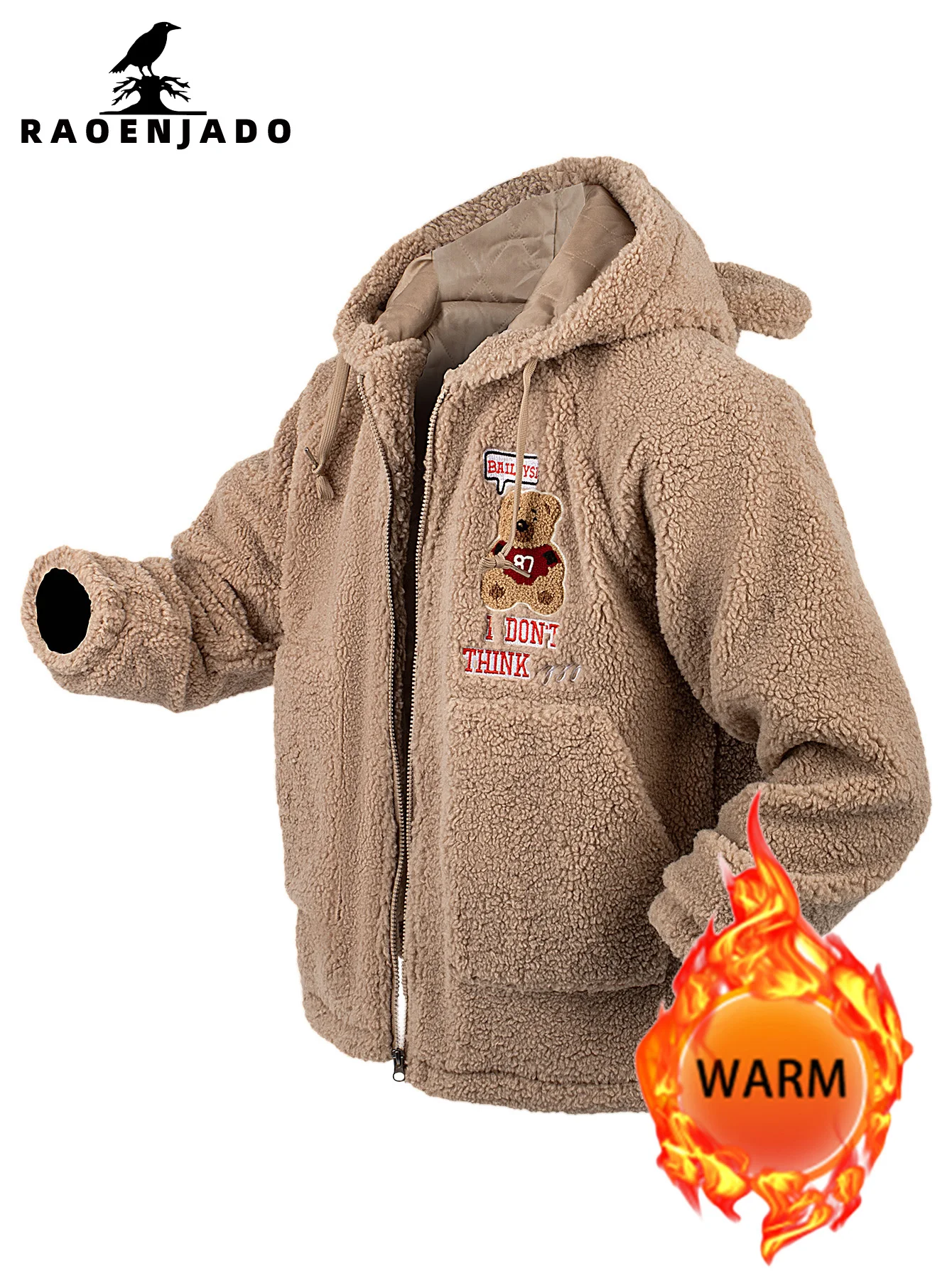 Women's Hooded Fleece Zipper Jacket Thickened Warm Autumn & Winter Coat with Pockets Casual Cute Cartoon Bear Embroidery Unisex
Women's Hooded Fleece Zipper Jacket Thickened Warm Autumn & Winter Coat with Pockets Casual Cute Cartoon Bear Embroidery Unisex