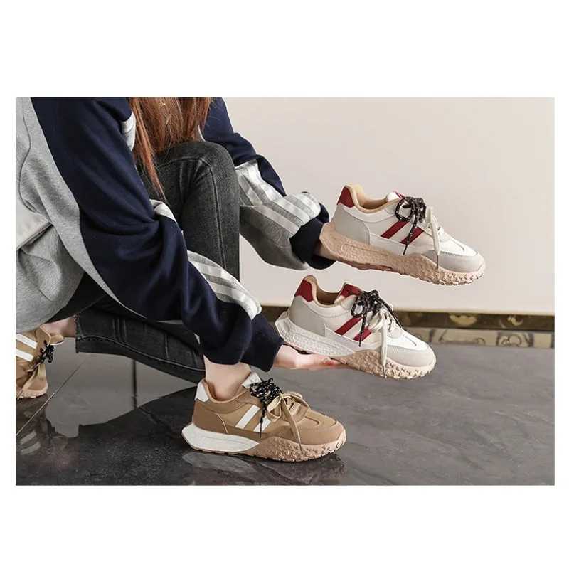 Women 2026 Retro unky Dad Sneakers Breathable Mesh Casual Sports Shoes Lace-Up Versatile Travel Student Trendy Footwear
Women 2026 Retro unky Dad Sneakers Breathable Mesh Casual Sports Shoes Lace-Up Versatile Travel Student Trendy Footwear