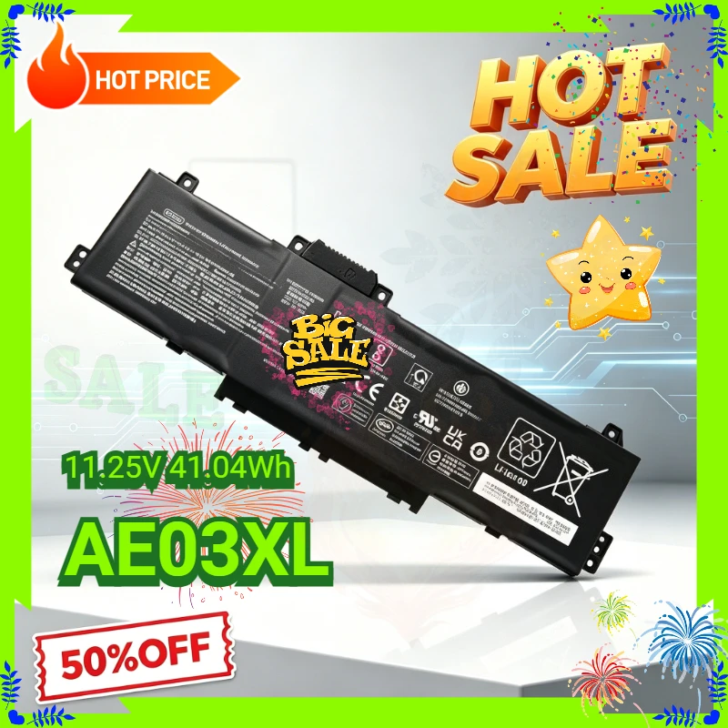 11.25V 41.04Wh AE03XL New Laptop Battery for HP 240 G10 14-EE 15-FC HSTNN-AB1B HSTNN-OB3E Bateria 3467mAh Replacement Battery
11.25V 41.04Wh AE03XL New Laptop Battery for HP 240 G10 14-EE 15-FC HSTNN-AB1B HSTNN-OB3E Bateria 3467mAh Replacement Battery