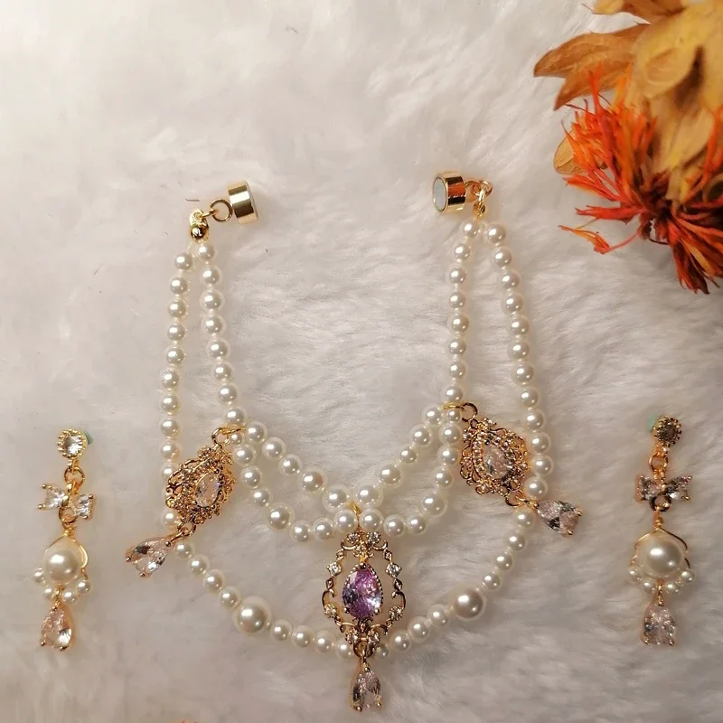D04-A910 children toy 1/4 1/3 BJD uncle SD doll's Photo props Accessoriess retro style luxury purple earing necklace set
D04-A910 children toy 1/4 1/3 BJD uncle SD doll's Photo props Accessoriess retro style luxury purple earing necklace set