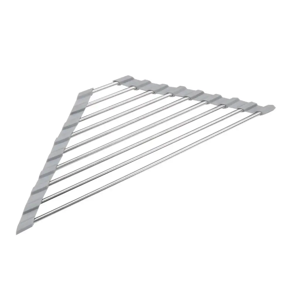 Dish Drying Rack Stainless Steel TPE Foldable Sink Organizer Sponge Holder Triangular Design Drain Racks Utensils Water Drainage
Dish Drying Rack Stainless Steel TPE Foldable Sink Organizer Sponge Holder Triangular Design Drain Racks Utensils Water Drainage
