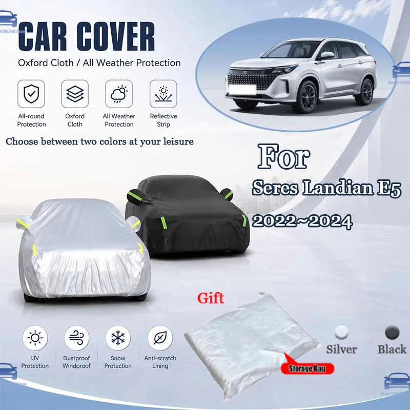 For Seres Landian E5 2022~2024 All Weather Oxford Car Cover UV Snow Dustproof Reflective Strip Outdoor Protection
For Seres Landian E5 2022~2024 All Weather Oxford Car Cover UV Snow Dustproof Reflective Strip Outdoor Protection