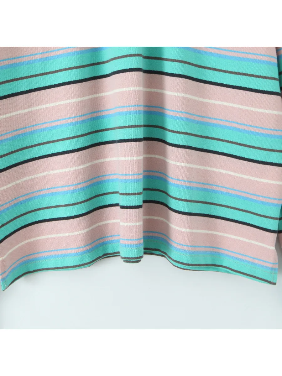 Свободная футболка в американском стиле в полоску в стиле ретро, универсальный повседневный длинный све, дышащий удобный женский топ
Свободная футболка в американском стиле в полоску в стиле ретро, универсальный повседневный длинный све, дышащий удобный женский топ