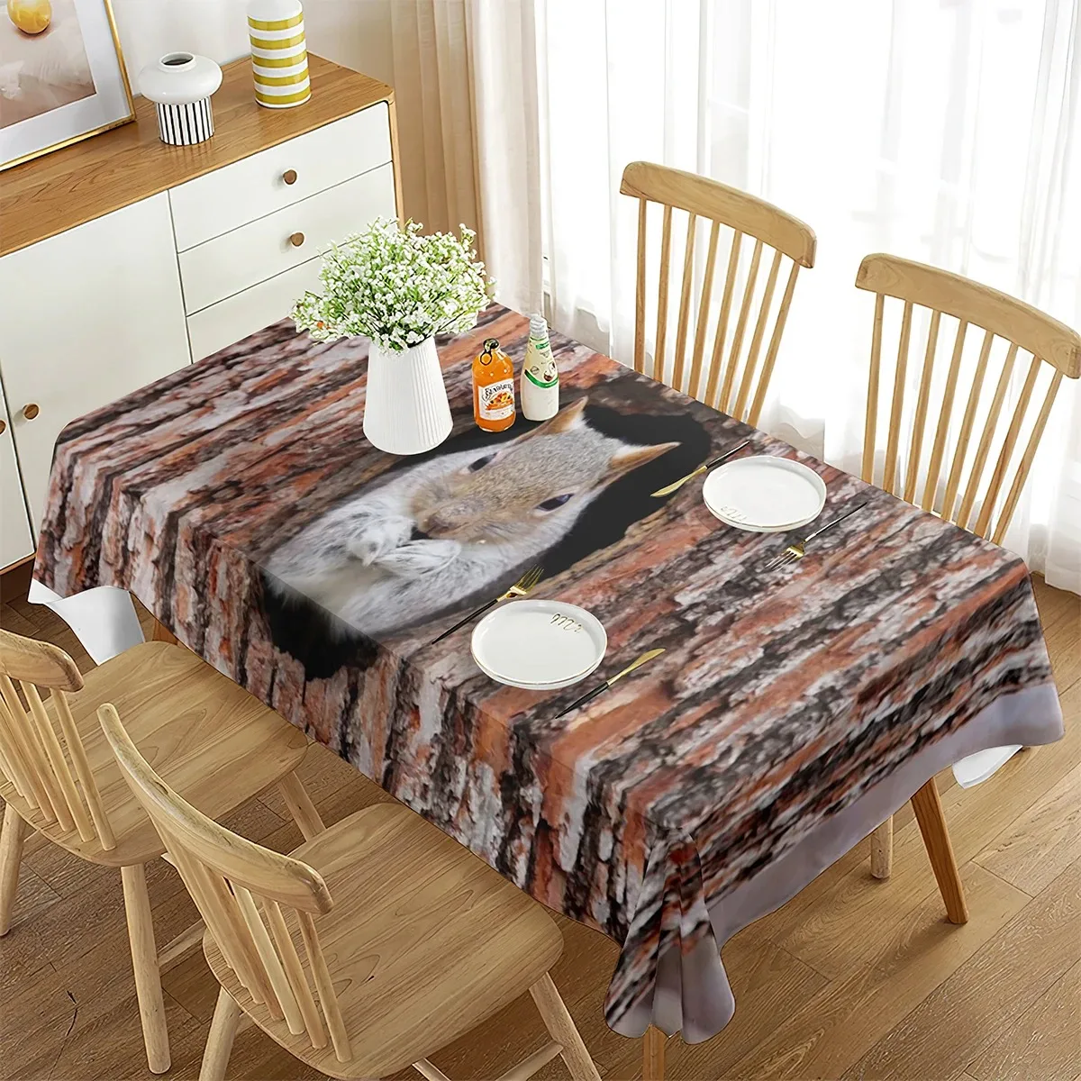Cute Squirrel Pattern Tablecloth 2D Flat Printed Waterproof Polyester Table Cover For Kitchen Dining Room Home Decor
Cute Squirrel Pattern Tablecloth 2D Flat Printed Waterproof Polyester Table Cover For Kitchen Dining Room Home Decor