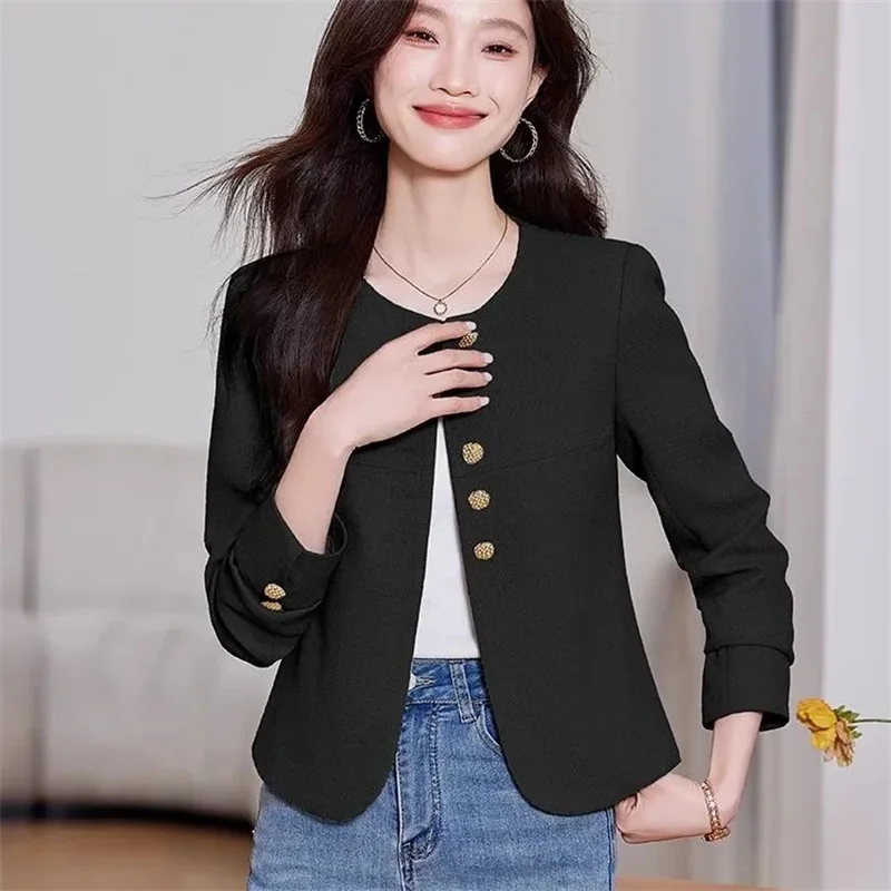 Xiaoxiangfeng Coat Female 2025 Spring Autumn New High-Quality Jacket Round Neck French Outwear Ladies Temperament Overwear Women
Xiaoxiangfeng Coat Female 2025 Spring Autumn New High-Quality Jacket Round Neck French Outwear Ladies Temperament Overwear Women