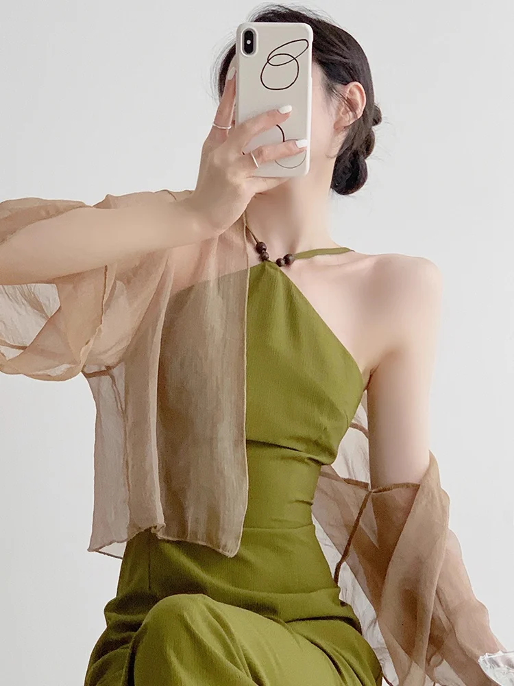 New Chinese Style Retro Chiffon Open Cardigan Women Summer with Sling Skirt Outer Thin Veil Shoulder Shawl Ice Silk...
New Chinese Style Retro Chiffon Open Cardigan Women Summer with Sling Skirt Outer Thin Veil Shoulder Shawl Ice Silk...