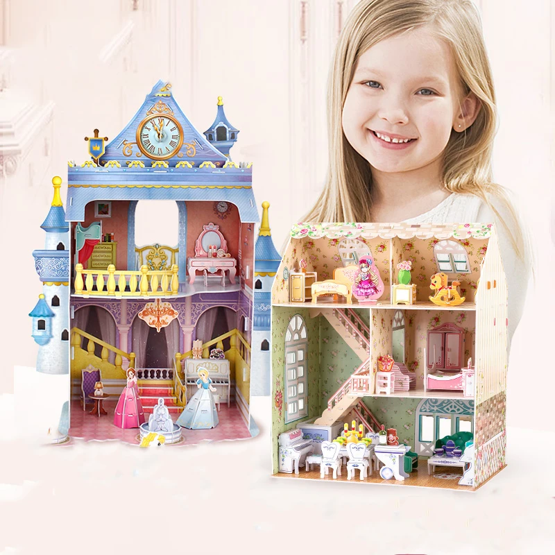 DIY Dollhouse Casa Fantasy Princess Castle Paper Model Doll Houses 3D Puzzle Assemble Toy for Children Girl Christmas Gifts
DIY Dollhouse Casa Fantasy Princess Castle Paper Model Doll Houses 3D Puzzle Assemble Toy for Children Girl Christmas Gifts