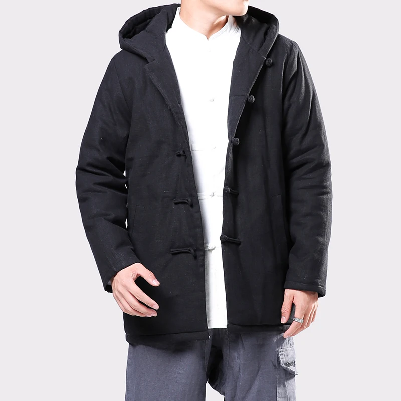 Осень-зима 2022, мужская парка с капюшоном в китайском стиле, мужская теплая куртка Hanfu в стиле ретро, мужские винтажные хлопковые льняные стеганые куртки с узлом на пуговицах
Осень-зима 2022, мужская парка с капюшоном в китайском стиле, мужская теплая куртка Hanfu в стиле ретро, мужские винтажные хлопковые льняные стеганые куртки с узлом на пуговицах