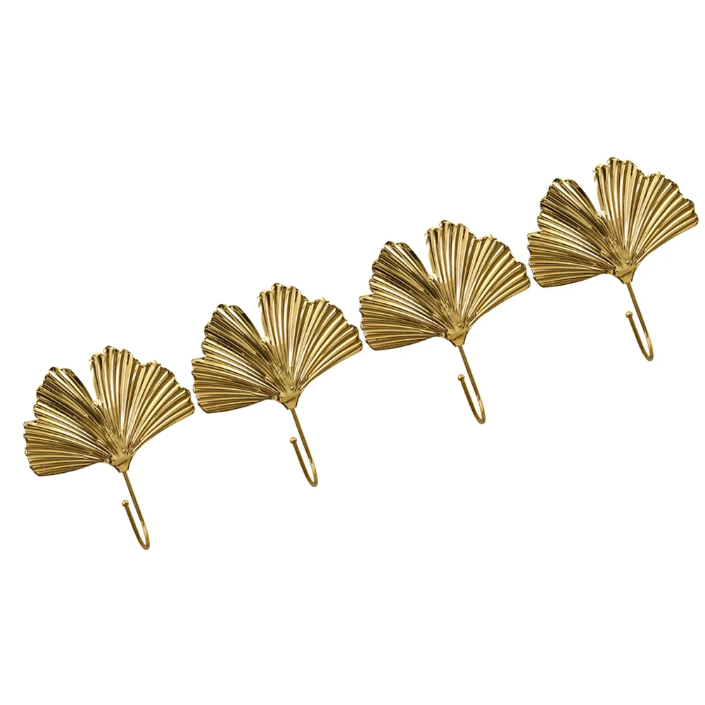 4 Pcs Metal Leaf Hooks Nordic Style Wall Key Rack Ginkgo Shape Gold Decorative Coat Hanger Sturdy Reliable
4 Pcs Metal Leaf Hooks Nordic Style Wall Key Rack Ginkgo Shape Gold Decorative Coat Hanger Sturdy Reliable