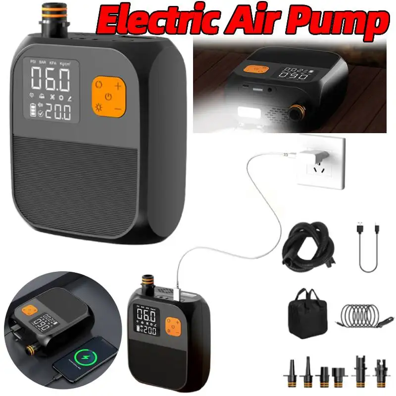 Boat Kayak Accessories High Pressure Portable Electric Air Compressor Inflation Paddle Board Pump for Paddleboard Tent Mattress
Boat Kayak Accessories High Pressure Portable Electric Air Compressor Inflation Paddle Board Pump for Paddleboard Tent Mattress