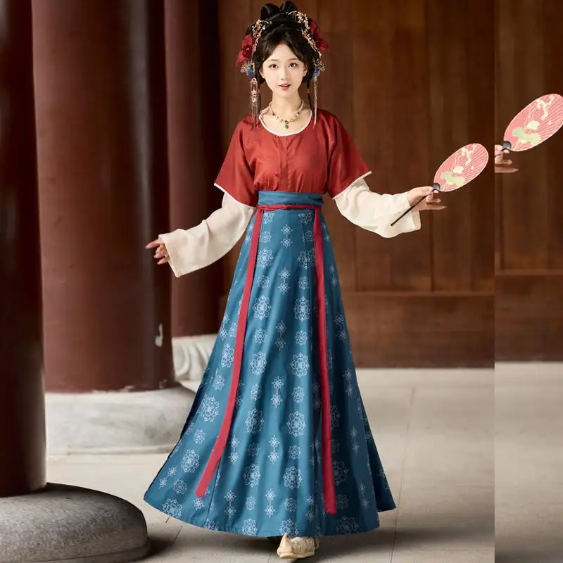 Chinese Dress Original Tang Dynasty Modern Hanfu Printed Spring Summer Round Neck Daily Traditional Women'S Cosplay Red Clothing
Chinese Dress Original Tang Dynasty Modern Hanfu Printed Spring Summer Round Neck Daily Traditional Women'S Cosplay Red Clothing