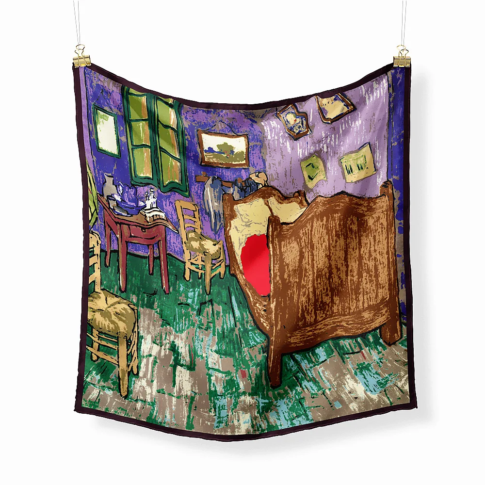 Versatile 53cm Van Gogh Oil Painting Series Bedroom Ladies Diagonal Pattern Decorative Small Square Scarf Tie Silk Scarf Shawl
Versatile 53cm Van Gogh Oil Painting Series Bedroom Ladies Diagonal Pattern Decorative Small Square Scarf Tie Silk Scarf Shawl
