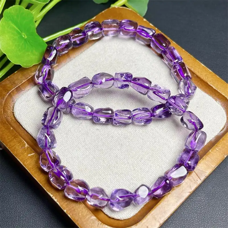 6-9MM Natural Amethyst Freeform Gravel Stone Bracelet Healing Crystal Charm Women Energy Jewelry Gift 1PCS
6-9MM Natural Amethyst Freeform Gravel Stone Bracelet Healing Crystal Charm Women Energy Jewelry Gift 1PCS