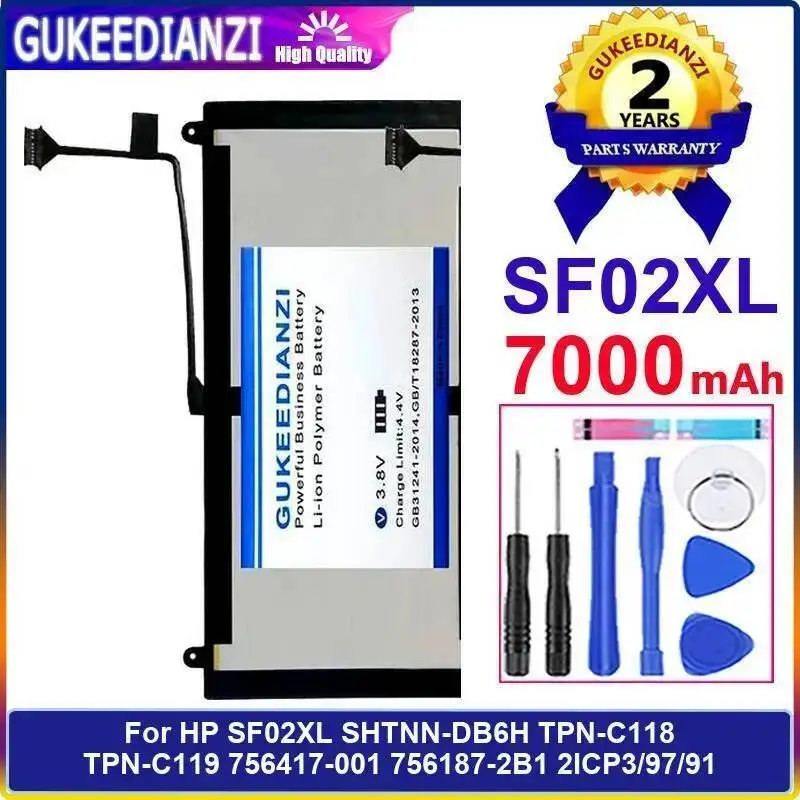 SF02XL Аккумулятор для ноутбука 7000 мАч долговечный для HP Shtnn-DB6H Tpn-C118 Tpn-C119 756417-001 756187-2B1 2ICP3 97 91
SF02XL Аккумулятор для ноутбука 7000 мАч долговечный для HP Shtnn-DB6H Tpn-C118 Tpn-C119 756417-001 756187-2B1 2ICP3 97 91