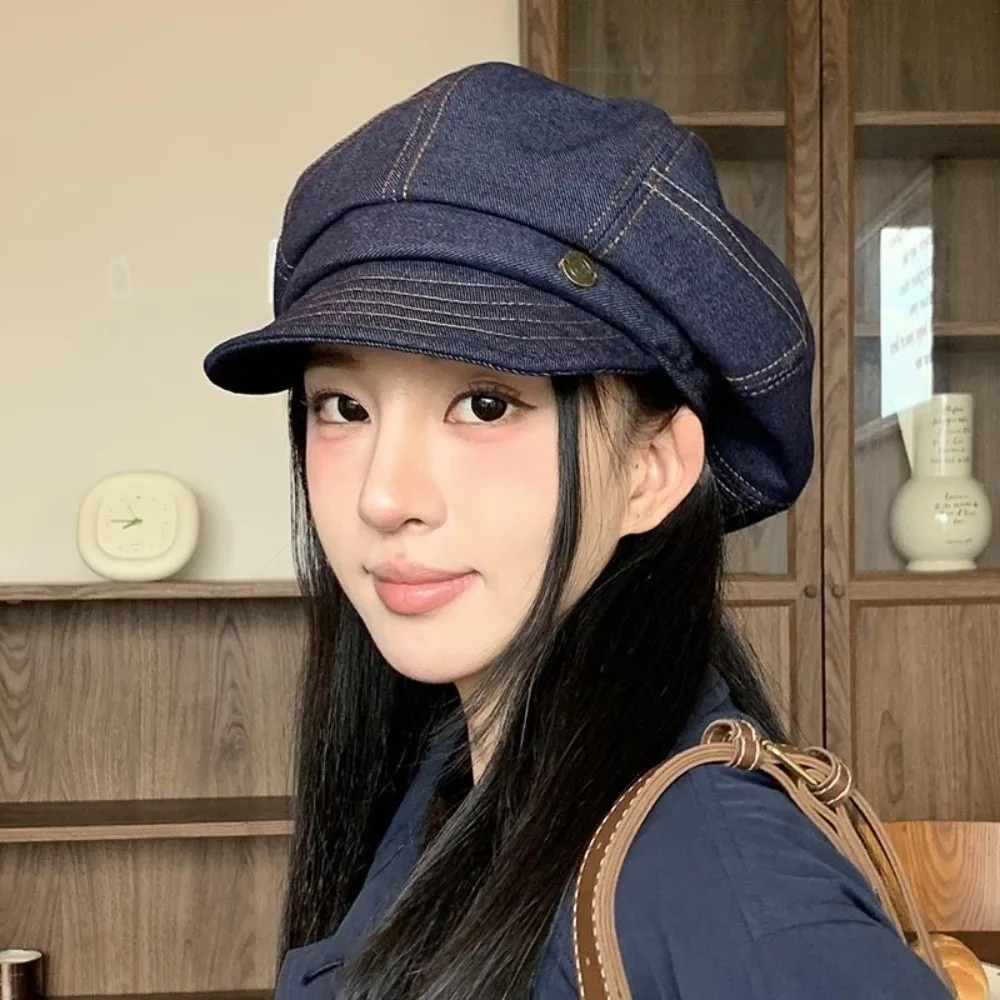 Trendy Korean Denim Beret Versatile Newsboy Octagonal Hats Spring Autumn Casual Painter Hat Travel
Trendy Korean Denim Beret Versatile Newsboy Octagonal Hats Spring Autumn Casual Painter Hat Travel
