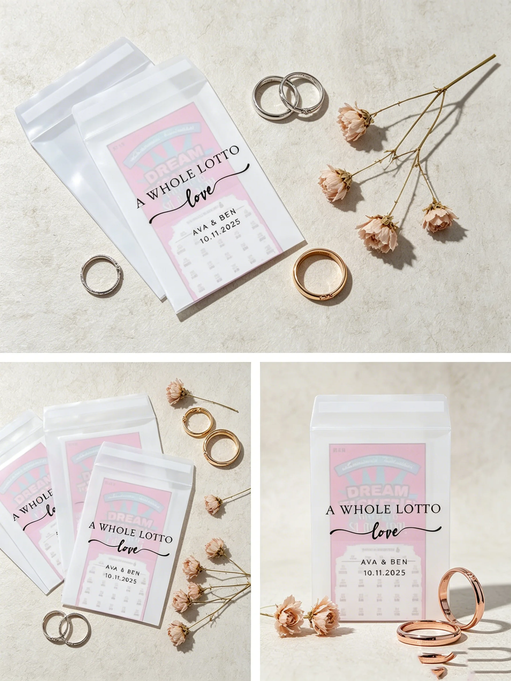 Personalized Wedding Scratch Card Favor Packets Biodegradable Glassine Bags Bulk Wedding Guest Party Favors
Personalized Wedding Scratch Card Favor Packets Biodegradable Glassine Bags Bulk Wedding Guest Party Favors