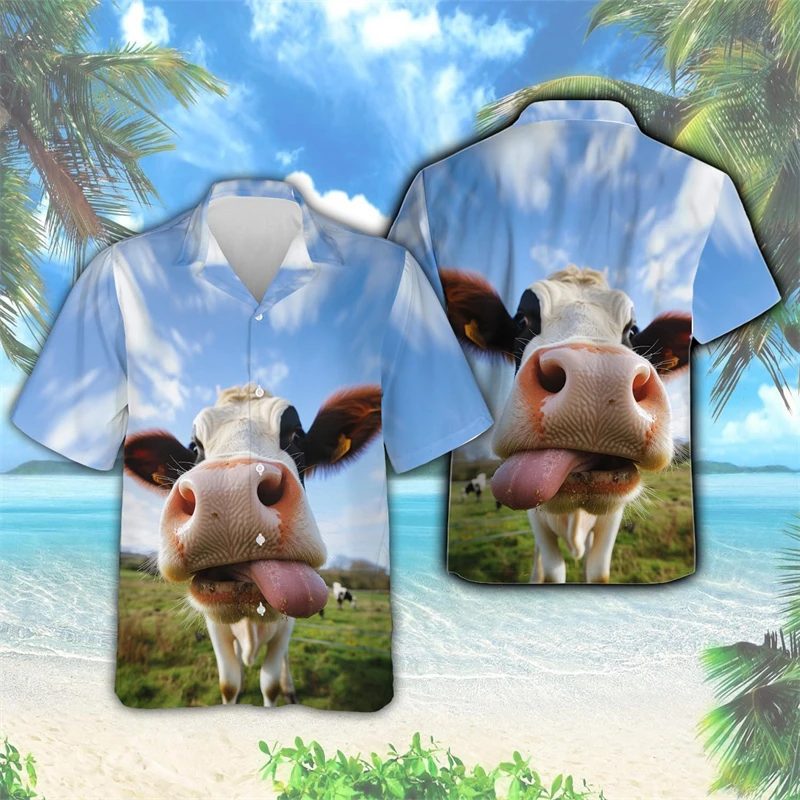 Farm Floral Cow Men's Shirts Hawaiian Shirt 3D Printed Funny Cows Shirts For Men Vacation Casual Y2k Animal Women Lapel Tops
Farm Floral Cow Men's Shirts Hawaiian Shirt 3D Printed Funny Cows Shirts For Men Vacation Casual Y2k Animal Women Lapel Tops