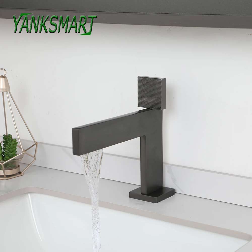 YANKSMART Gun Grey Bathroom Faucet Deck Mounted Basin Sink Hot And Cold Faucets Single Handle Washbasin Mixer Water Tap
YANKSMART Gun Grey Bathroom Faucet Deck Mounted Basin Sink Hot And Cold Faucets Single Handle Washbasin Mixer Water Tap