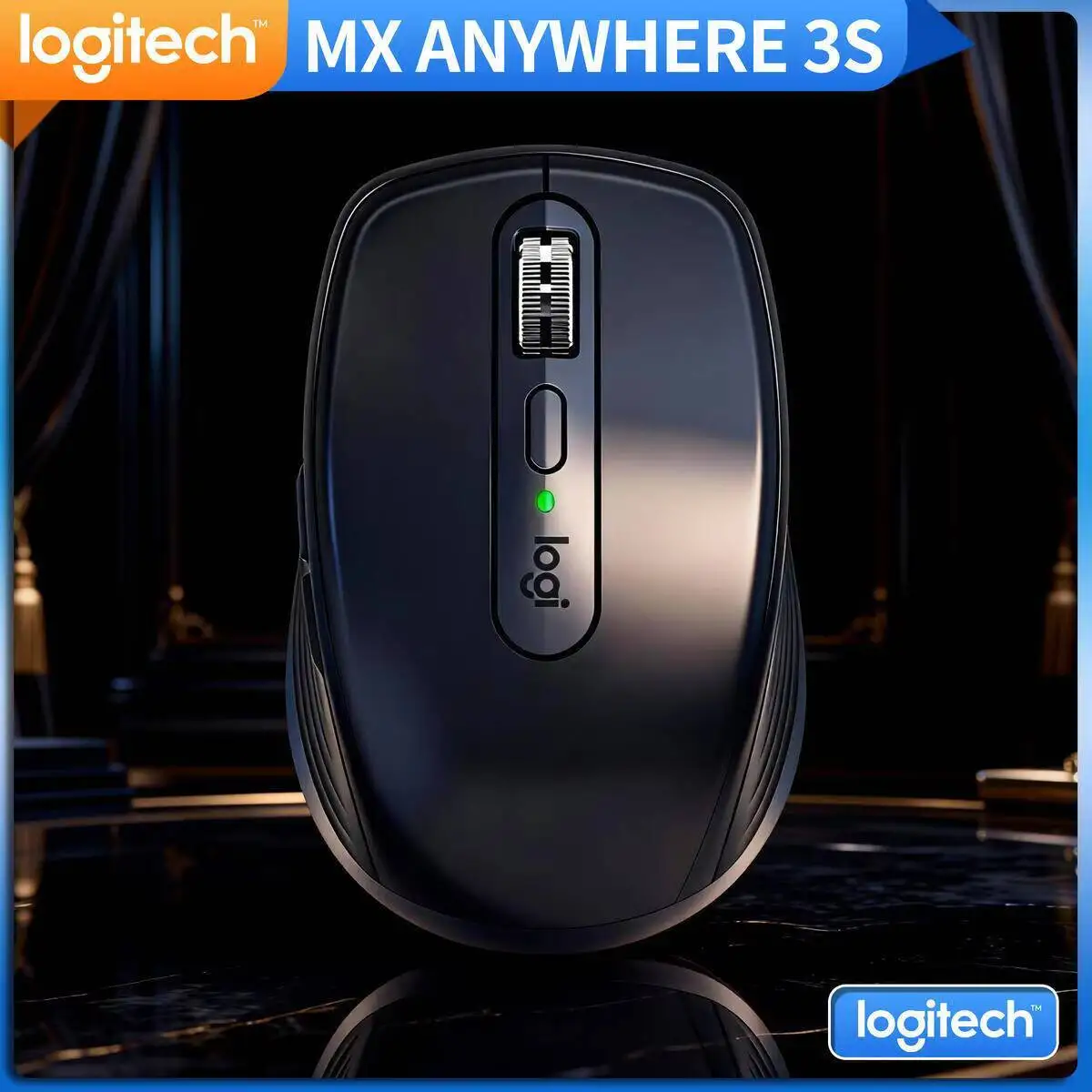 Ergonomic MX Anywhere 3S Mouse - 8K DPI, 3-Device Connect, USB-C Charge, Ideal for Market Travel & On-Road Work
Ergonomic MX Anywhere 3S Mouse - 8K DPI, 3-Device Connect, USB-C Charge, Ideal for Market Travel & On-Road Work