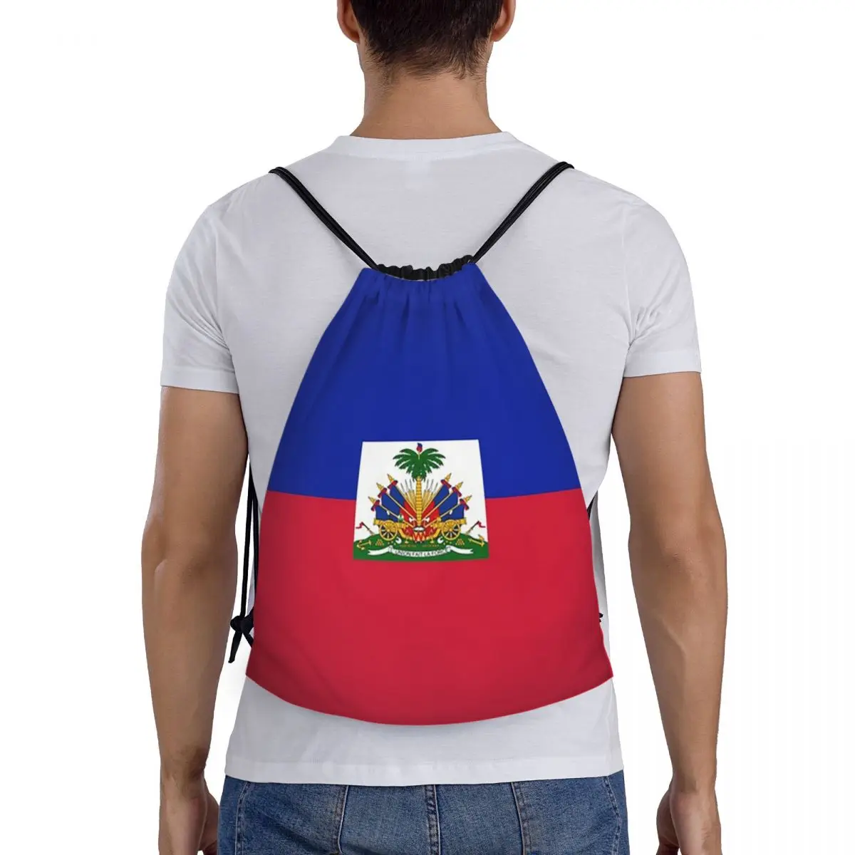 Haiti Flag Print Backpacks Fashion Drawstring Bags Sports Bag Book Bags for Man Woman Students
Haiti Flag Print Backpacks Fashion Drawstring Bags Sports Bag Book Bags for Man Woman Students