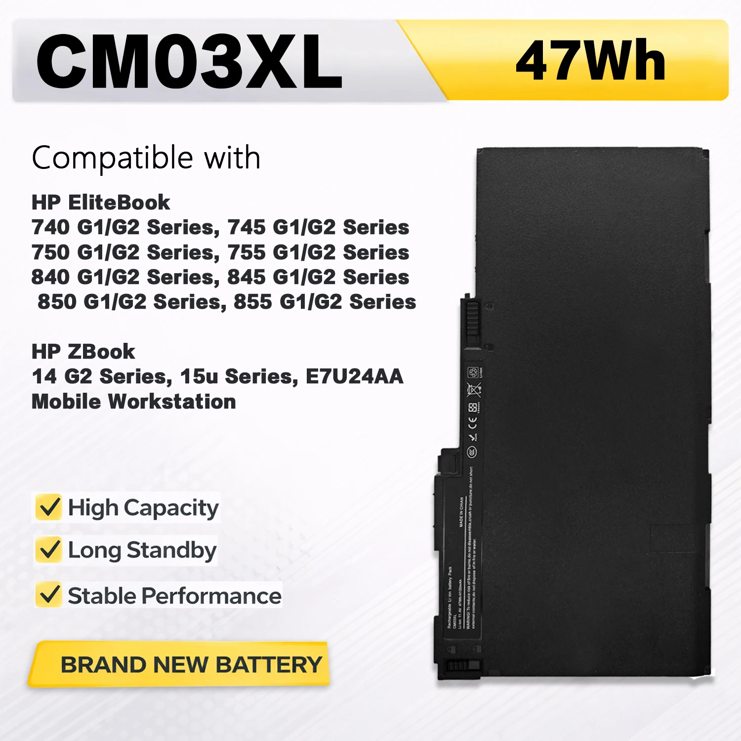 Аккумулятор PowerHub CM03XL для HP EliteBook 740 745 750 755 840 845 850 855 G1 G2 ZBook 14 G2 15u HSTNN-DB4Q 716724-421 11.4V 47Wh
Аккумулятор PowerHub CM03XL для HP EliteBook 740 745 750 755 840 845 850 855 G1 G2 ZBook 14 G2 15u HSTNN-DB4Q 716724-421 11.4V 47Wh