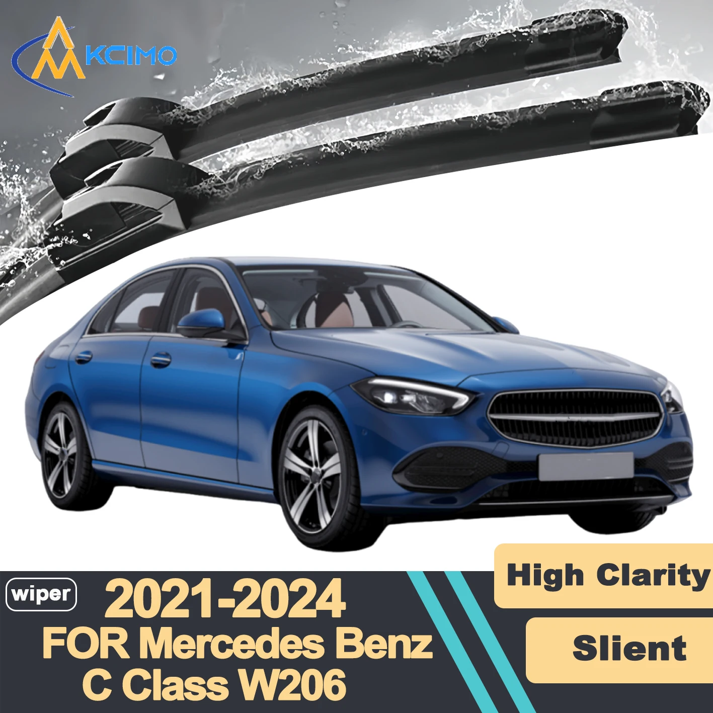 High Performance Quiet Wiper Blades Stable Cleaning 2pcs for Mercedes C Class W206 2021-2024 Auto Front Windscreen Wipers
High Performance Quiet Wiper Blades Stable Cleaning 2pcs for Mercedes C Class W206 2021-2024 Auto Front Windscreen Wipers